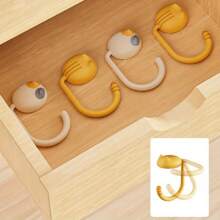 2/4/10pcs Movable Non-Punch Hook Small And Convenient Hook Hanger Wardrobe Hat Silk Scarf Hanger Cute Cat Tableside Bag Storage Rack,Wall Picture Frame,Wall Hooks Self Adhesive,Hooks,Hook,Wall Hooks,Bathroom,Towel Holder,Hooks,Wall Hooks,Hooks,Wall Hook,Door Hanger