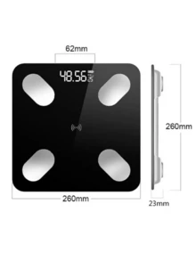 Bascula digital moderna con calculos precisos, Báscula inteligente Herramientas para el cuidado de la salud Báscula de baño con pantalla digital eléctrica Bluetooth - Multicolor - Ver 5