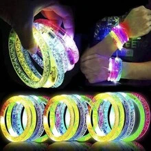 Party Glowing Fluorescent Glasses Party Glowing 57-/24Piece Set Of Round Butterfly Eyes Bright Cool Glowing Eyes Shining Eyes Toys 57-Piece Bar Party Cheering Concert Props - 七彩色 - 查看 7