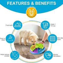 Slow Feeder Dog Bowls 3 Layers, Interactive Dog Puzzle Game, Dog Enrichment Toys, Anti-Slip Slow Eating Dog Bowl, Maze Dog Food Bowl, Anti-Choking Puzzle Feeder Dog Bowl For Dogs & Cats,Gift, Present, Celebration - Multicolor - View 9