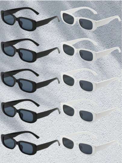 1 par/10 pares/15 pares/20 pares/5 pares/13 pares/15 pares/18 pares Surtido de gafas de moda vintage cuadradas para hombres y mujeres, con marcos clásicos en negro y blanco, accesorios para fiestas de adultos/bodas, accesorios para vacaciones, ropa básica de mujer para otoño/invierno, regalos de negocios casuales, accesorios de playa