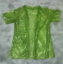 Carnival Sequin Kimono *ONE SIZE* - Lime Green - View 1