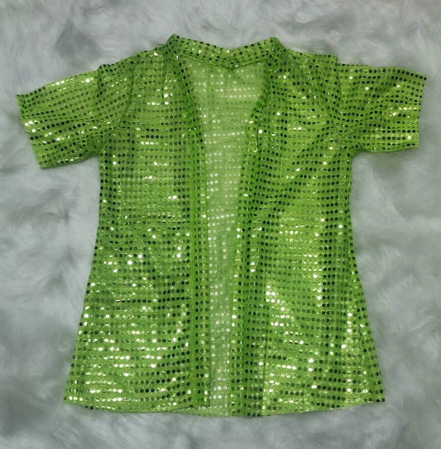 Carnival Sequin Kimono *ONE SIZE* - Lime Green - View 1