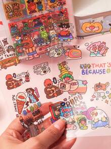 4 paquets, Monde fantaisiste, Autocollants de dessin animé mignons, Autocollants de cahier, Autocollants pour enfants, Autocollants de compte, Autocollants de papier, Autocollants de valise, Autocollants de dessin animé, Autocollants de tasse à eau, Autocollants d'ordinateur, Autocollants de tasse à eau, Autocollants de papeterie, Autocollants de graffitis, Autocollants pour iPad, Autocollants décoratifs, Fournitures scolaires, Rentrée scolaire
