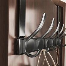New Punch-Free Door Hooks, Over-The-Door Hangers, Extended Door-Mounted Clothes Hanging Racks, A Must-Have For Hanging Clothes. They Are Perfect For Bedroom Storage And Organization.,Over The Door Organizer,Clothes Hook,Wall Coat Hanger,Wall Adhesive Hook,Wall Organizer,Hanger Set,Photo Frame Wall - Multicolor - View 4