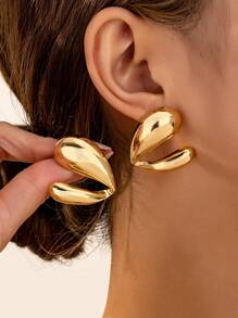 1 Paar luxuriöse europäisch-amerikanische übertriebene, feine, luxuriöse, elegante Ohrringe aus Zinklegierung in Herzform, geeignet für Partys, Geburtstage und verschiedene Anlässe, um Ihren Liebsten ein Geschenk zu machen