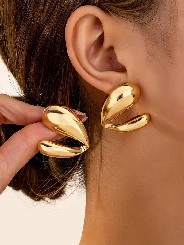 1 Paar luxuriöse europäisch-amerikanische übertriebene, feine, luxuriöse, elegante Ohrringe aus Zinklegierung in Herzform, geeignet für Partys, Geburtstage und verschiedene Anlässe, um Ihren Liebsten ein Geschenk zu machen