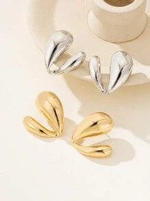 1 Paar luxuriöse europäisch-amerikanische übertriebene, feine, luxuriöse, elegante Ohrringe aus Zinklegierung in Herzform, geeignet für Partys, Geburtstage und verschiedene Anlässe, um Ihren Liebsten ein Geschenk zu machen