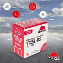 Bateria Gel Moto YTX5L-BS - Negro - Ver 2