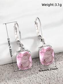 1 对经典方晶锆石耳坠，适合女士结婚纪念日订婚派对珠宝情人节礼物、妈妈、母亲、母亲节、礼物 - 1# - 查看 9