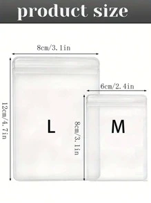 100 Peças Sacos de Jóias Transparentes de PVC com Zíper Reselável, Anti-Oxidação, Evita Manchas, Para Armazenar Brincos, Colares, Jóias, Pequenos Presentes, Bolsas de Acessórios para Festa