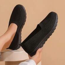 Women's Casual Shoes, Soft Sole, Lightweight, Breathable, Non-Slip, Slip-On - Black - View 1