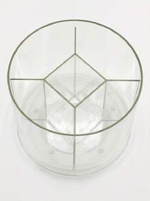 1 件旋转化妆刷口红架，轻巧奢华女孩眉毛眼线透明梳妆台收纳盒化妆品收纳盒返校