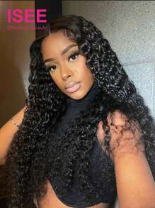 ISEE HAIR Wear Go 6x4 HD Lace Glueless Deep Wave Wigs Pre Plucked & Pre-Cut 180% 8-30 Inch Lace Closure Natural Color Wigs With Natural Hairline Human Hair Daily Use For Women