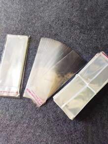 200 个长方形礼品包装袋，自粘透明收纳珠宝和项链袋 - 無色 - 查看 7