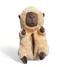 Pantufla Peluche Capibara Carpincho Invierno Figura Cafe Adulto - Marrón - Ver 1