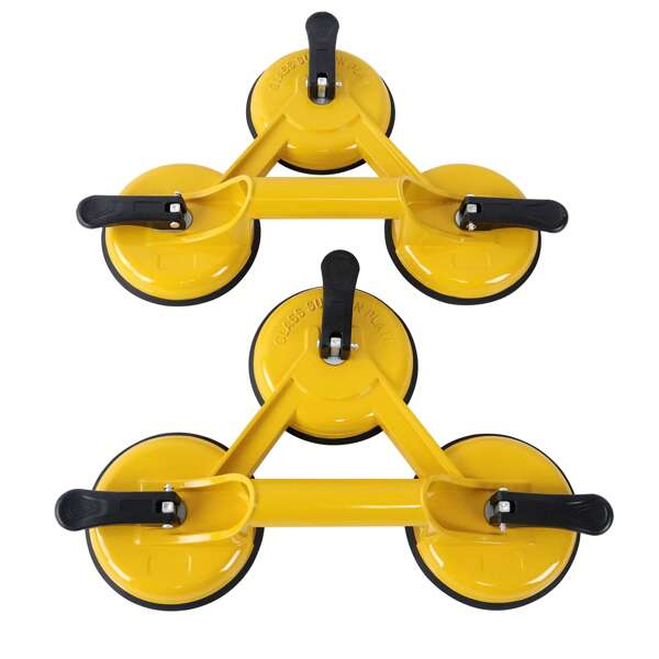 Aufun 2 Stück Saugnapf Glas Saugnapf Halterung Saugnapf mit 3 Saugnäpfen Vakuum Saugnapf für Fliesen Platten Glas Maximale horizontale Belastung ca. 120 kg
