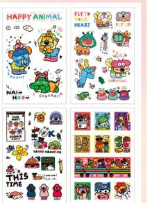 4 paquets, Monde fantaisiste, Autocollants de dessin animé mignons, Autocollants de cahier, Autocollants pour enfants, Autocollants de compte, Autocollants de papier, Autocollants de valise, Autocollants de dessin animé, Autocollants de tasse à eau, Autocollants d'ordinateur, Autocollants de tasse à eau, Autocollants de papeterie, Autocollants de graffitis, Autocollants pour iPad, Autocollants décoratifs, Fournitures scolaires, Rentrée scolaire