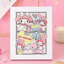 Sanrio Diamond Painting Kuromi, Peace And Happiness Cartoon Puzzle, Handmade DIY Gift, Gift Frame