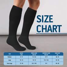 Diamond Star 6 Pairs Diabetic Socks Over The Calf - Knee High Premium Cotton Socks Men's Size 10-13 Big & Tall Size 13-16