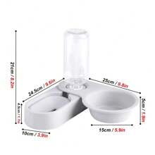 Pet Rabbit Chinchilla Guinea Pig Food Bowl Auto Feeder All-In-One Splice Food Bowl Drinking Fountain Raised Standing Dish Bowl - Green - View 7