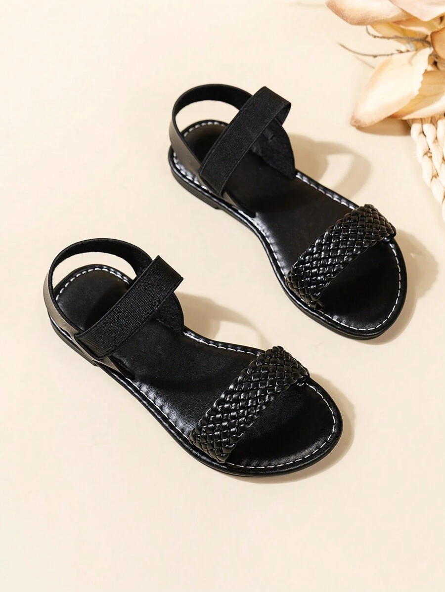 A Pair Of Children's Favorite Sandals, New Children's Sandals, Fashion, School Style, Soft Sole, Comfortable Sandals, Family Slippers, Holiday Style, Boys And Girls Like Sandals - màu đen - Xem 1