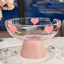 Tazón de fruta de plástico de estilo de lujo con tapa, plato de bocadillos de alta gama, plato de fruta de alta estética creativa para la mesa de café de la sala de estar, uso en la cocina del hogar, tazón grande para contacto con alimentos