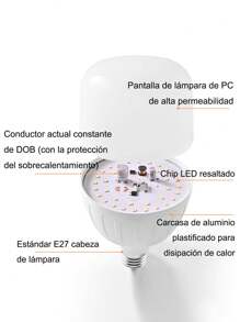 127V/E27 Led Spotlights, High Power LED Spotlights, Super Bright LED Bulb, Energy Saving, Eye Protection, 5W/10W/15W/20W/30W/40W/50W/60W, 500-6000 Lumens, 6500K WHITE LIGHT. - 30W - View 8
