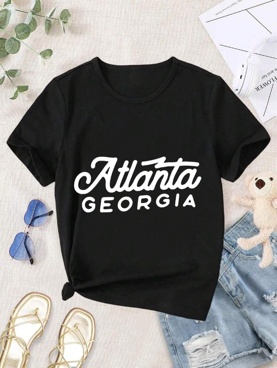 Atlanta Georgia Lovers T-Shirts Dirty South Georgia Bulldogs Women's Tee (Atl Atlanta Usa) - Black - View 1