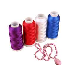 1 卷约 600m/400m/250m/200m 柔软涤纶线、珠宝线、缝纫线、高强度线、锥线、珍珠线、210d-840d 3 股绳，用于手工编织手链、编织绳