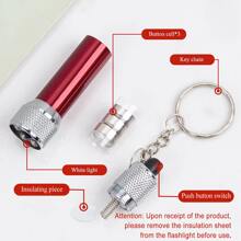 迷你钥匙扣 LED 手电筒，袖珍应急灯，铝合金带 5 个 LED 灯泡，适用于户外露营、夜间散步、旅行、生日庆祝、公司活动、节日聚会等 - 5LED燈 - 查看 7