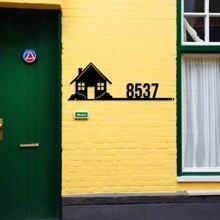 1 st. Aanpasbare Metalen Nummerplaat, Retro Stijl Ijzeren Adresbord, Geschikt Voor Huisdecoratie, Buiten Voordeur Hangend, Housewarming Cadeau