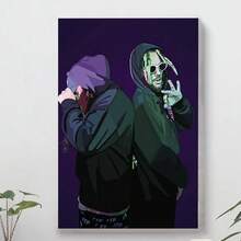 FramedKreezi Poster Hip Hop Duo Posters Scrim & Ruby Da Cherry, Music Album Cover Canvas Wall Art Anime Style Picture Print  For Bedroom Office Room Decor - Tranh vải - Xem 3