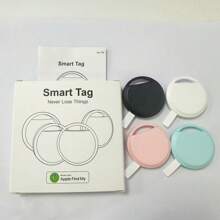 RSH AirTags مجموعة 4 قطع من جهاز إيجاد المفاتيح، وسم ذكي يعمل مع تطبيق "Find My"(فقط لنظام iOS)، وسم ذكي مصغر لمنع فقدان المفاتيح والحقائب والحقائب والدراجات والحيوانات الأليفة(ليس للأندرويد)