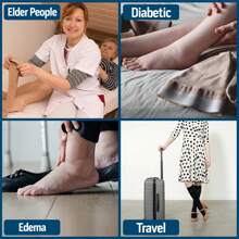 Diamond Star 6 Pairs Diabetic Socks Over The Calf - Knee High Premium Cotton Socks Men's Size 10-13 Big & Tall Size 13-16