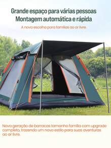 Camping Tent For Up To 4 People Waterproof Anti-Mosquito Quick Opening Removable Roof Automatic Expansion