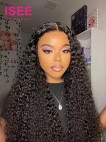 ISEE HAIR Wear Go 6x4 HD 蕾丝无胶水波假发 预拔预剪 180% 8-30 英寸蕾丝闭合自然色假发 带自然发际线 真人头发 适合女性日常使用