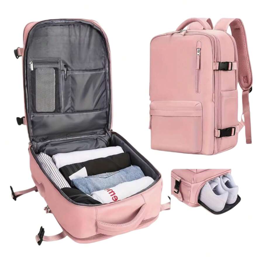 MIKOMIKA Cabin Travel Backpack Airplane 40x20x25, Cabin Backpack 40x20x25 Cabin Travel Suitcases Backpacks 40x20x25 Cabin Travel Backpack 23L-39L With Charging Hole And Anti-Theft Pocket. Camping Backpack, Travel Suitcases On, Women's Backpack.