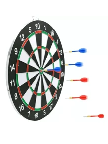 Tiro al Blanco Diana de 17 Pulgadas con 6 Dardos – Diversión y Precisión para Todas las Edades - Multicolor - Ver 2