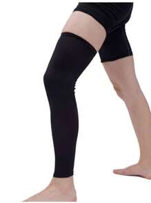 A Pair Of Long-Length Lycra Leg Warmers And Knee Protectors -- Suitable For Sports Such As Basketball And Cycling. High-Elasticity Ice-Silk Sun-Protection, Breathable And Quick-Drying Sports Leg Protectors. Gym Accessories Knee Support Sports Knee Pads Gym Knee Pads