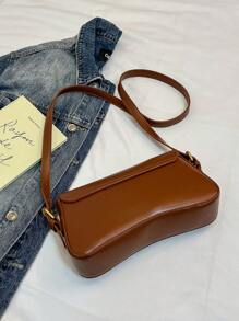 Bolso de hombro versátil y de moda para uso diario de mujer - Marrón - Ver 5
