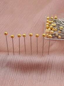 300pcs/200pcs/100pcs Metal Color Upholstery Tacks With Plastic Box, Valentine's Day Positioning Beads Pins, Sewing DIY Craft Decoration, Suitable For Mother's Day, Halloween, Christmas (Random Box) - Gold - View 2