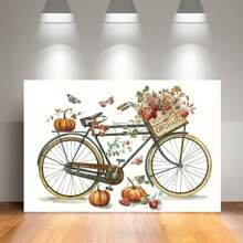 Framed Canvas Poster, Retro Art, Bicycle Orchard Poster, Ideal Gift For Bedroom Living Room Corridor, Wall Art, Wall Decor, Winter Decor, Room Decoration,Canvas  Birthday Party Decor, Mother's Day New Year Easter Gift,   Home Living Room Office Wall Decor, Perfect Gift And Wall Decoration