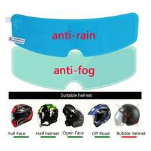 6 Película De Lente Casco Moto Película Impermeable+antivaho,Juego de Película Antiniebla para Casco de MotocicletaJuego de Película Parasol para Lluvia Y Niebla para Casco de Motocicleta Interior Exterior Alta Transparencia Univer