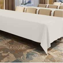 1 Piece Of Flade Rong Back Lining PVC Tablecloth, Dining Tablecloth, Conference Tablecloth, Work Tablecloth, Party Tablecloth, Suitable For Restaurants, Parties, Weddings, Graduation Season, Etc. - Beige - View 9