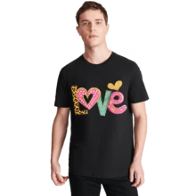 Playera Frase Love Regalo San Valentin Novios Pareja Amor Corazón - Negro - Ver 1