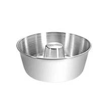 Forma De Bolo Com Furo Redonda 18cm Alumínio - Prata - Visão 2