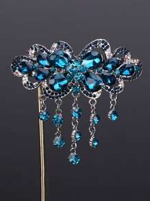 1 pieza Clip de pelo con decoración de strass con flecos de moda para mujeres, accesorios para el cabello, pasadores de pelo, pinzas para el cabello