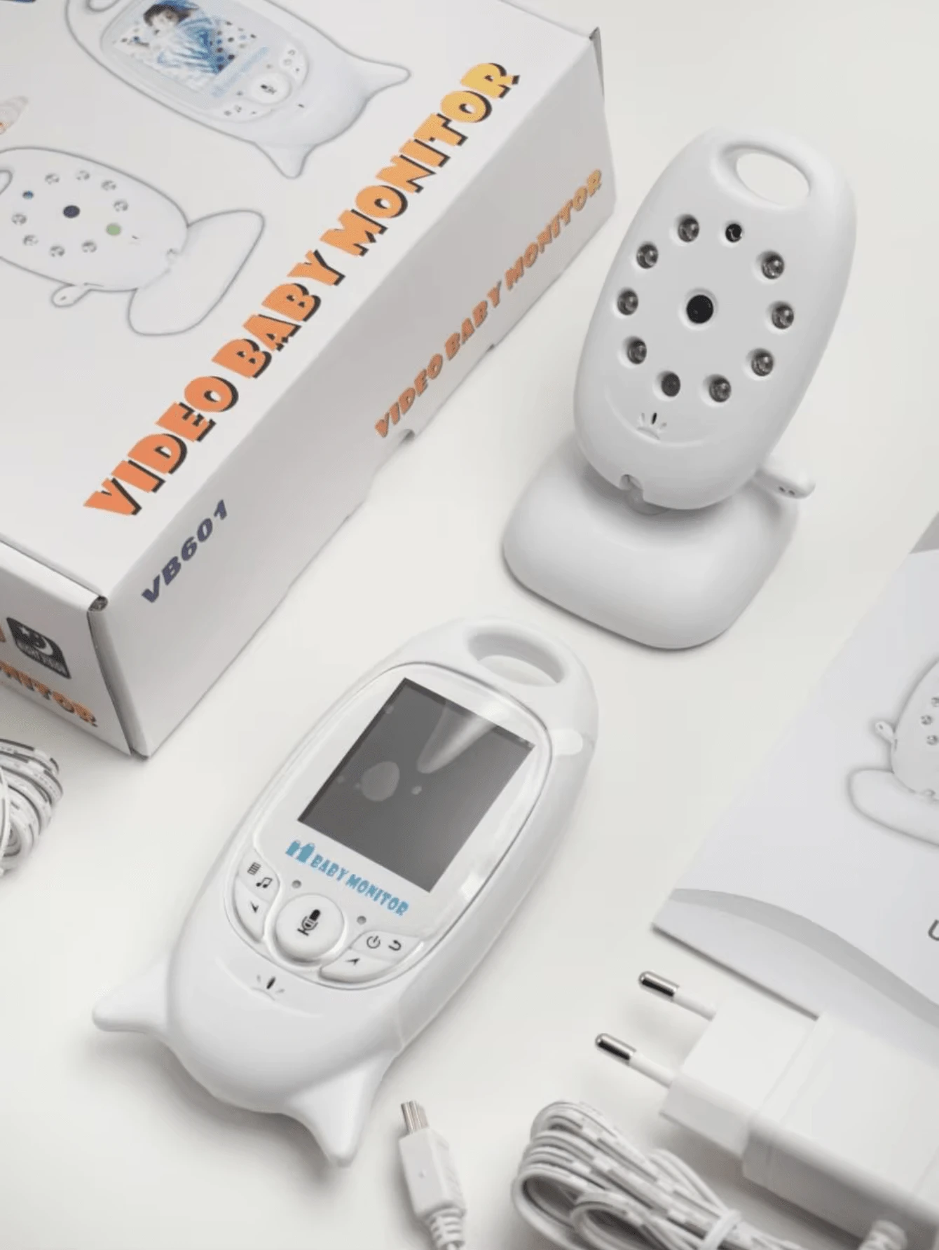 Babá Eletrônica Sem Fio Digital Com Visão Noturna - Branco - Visão 1