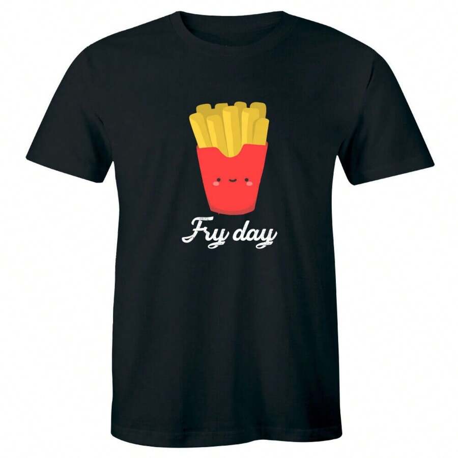 Fry Day Men's T-Shirt Funny Fast Food French Fry Weekend Shirt Friday Tee